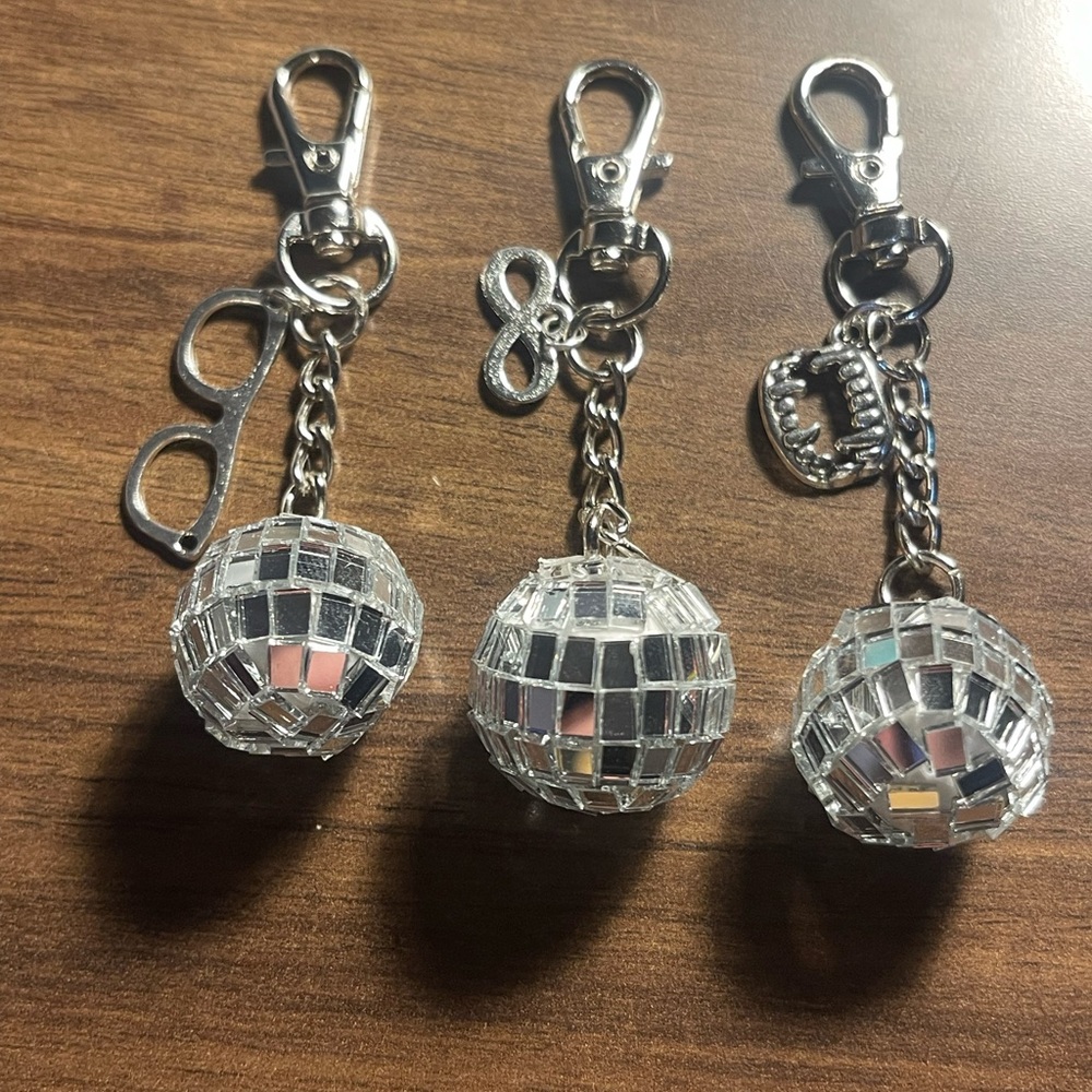 Silver Disco Ball Keychain/Bagcharms